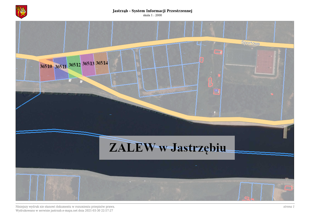 System informacji przestrzennej - graficzny wykaz działek