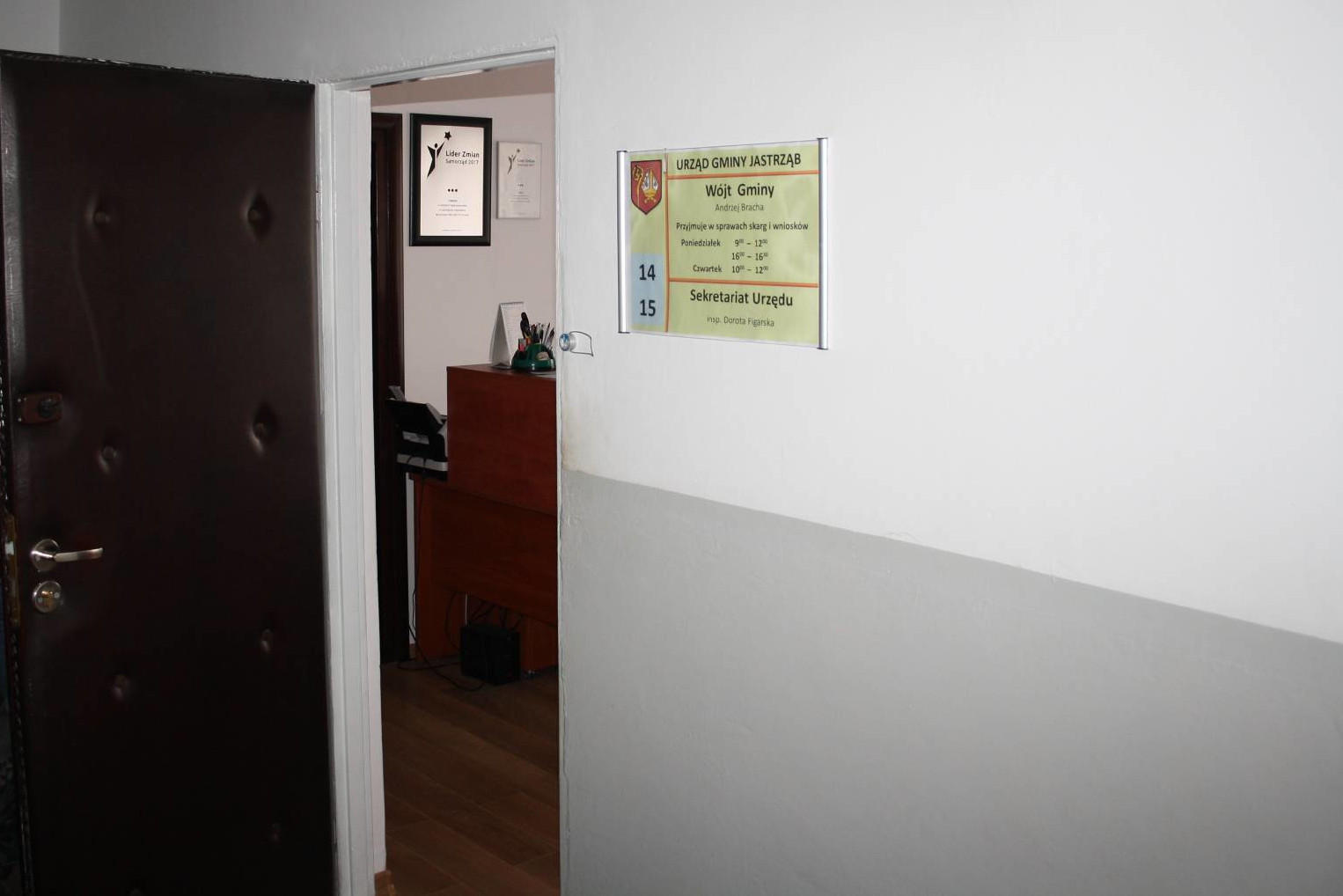 wejście do sekretariatu