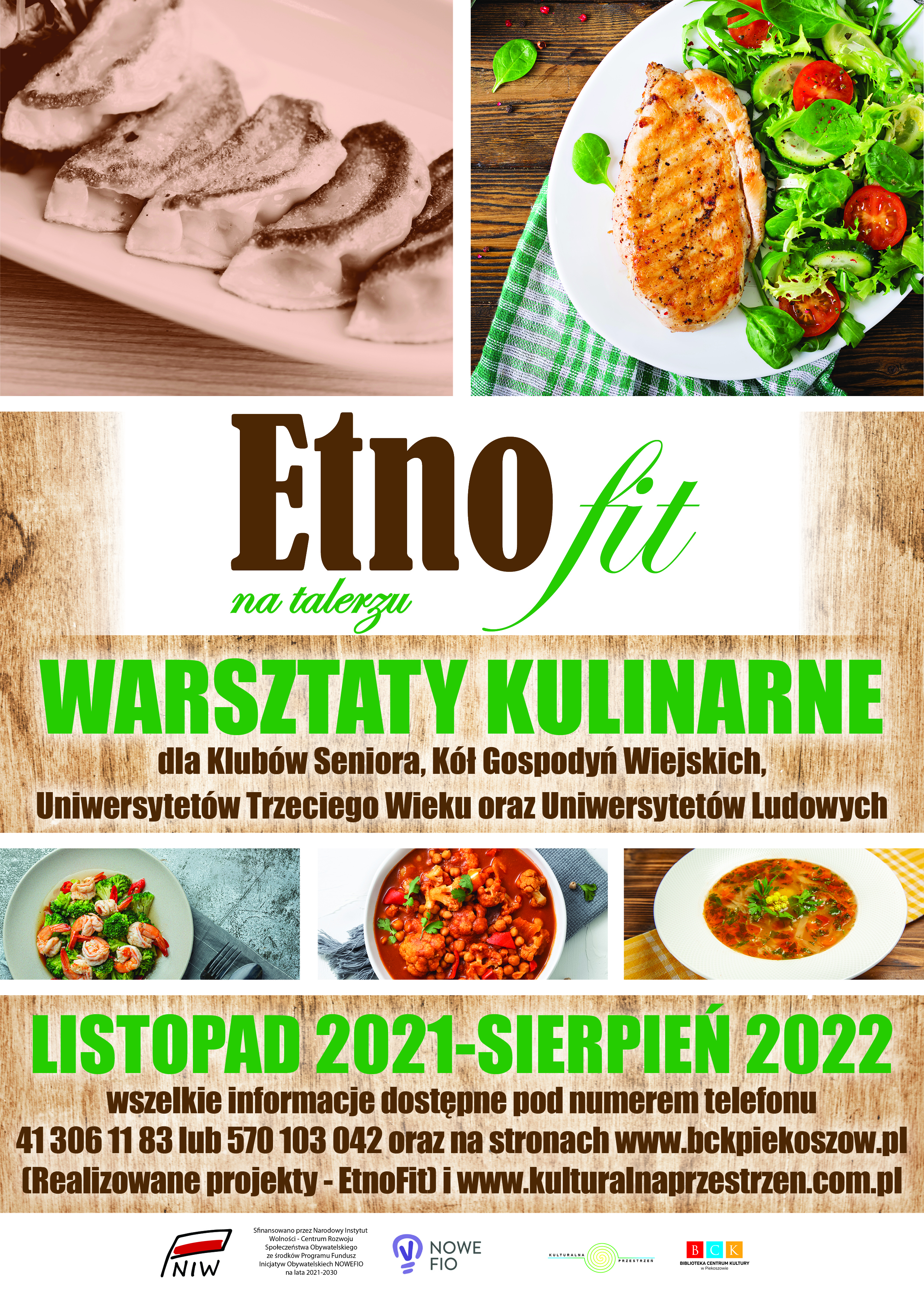 Loga NIW - Sfinansowano przez Narodowy Instytut Wolności - Centrum Rozwoju Społeczeństwa Obywatelskiego ze środków Programu Fundusz Inicjatyw Obywatelskiech NOWEFIO na lata 2021-2030 - Nowe FIO - Kulturalna Przestrzeń - Biblioteka Centrum Kultury w Piekoszowie