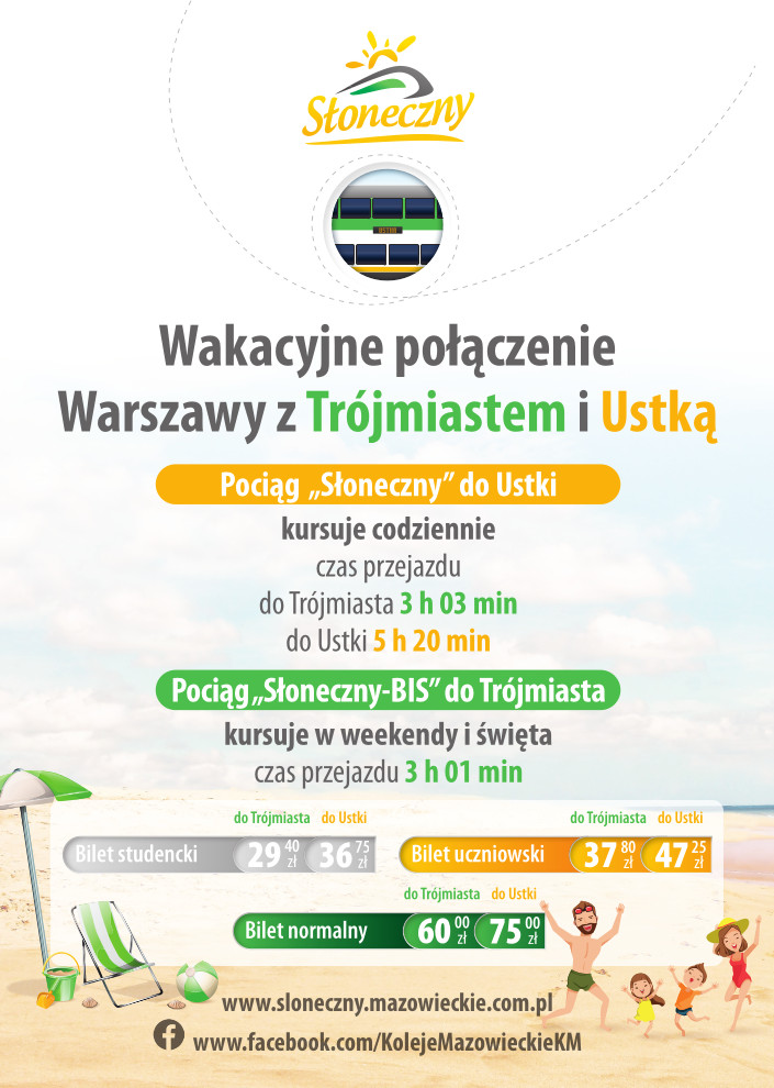 plakat pociąg słoneczny