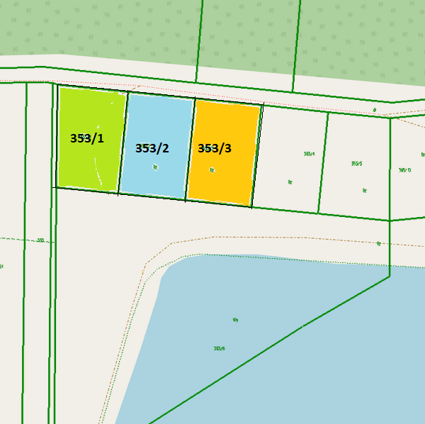 działki zaznaczone na mapie - część 1