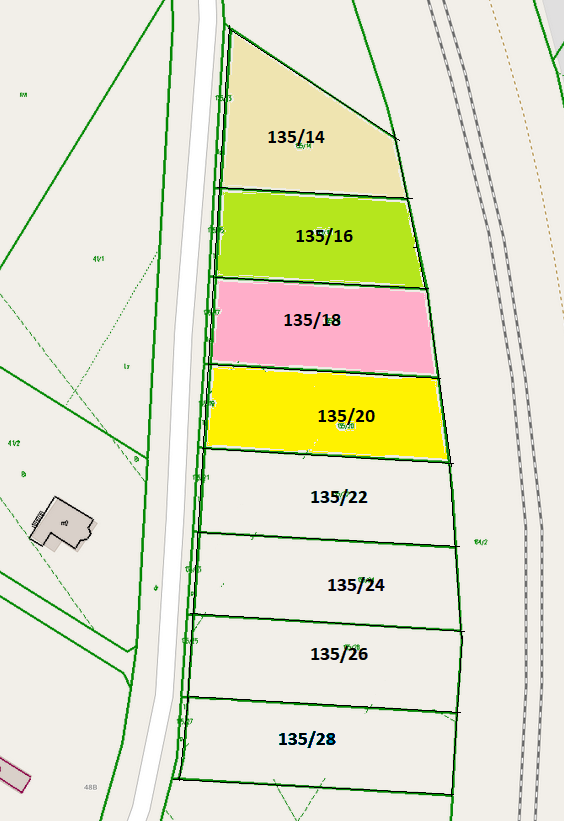działki zaznaczone na mapie - część 2