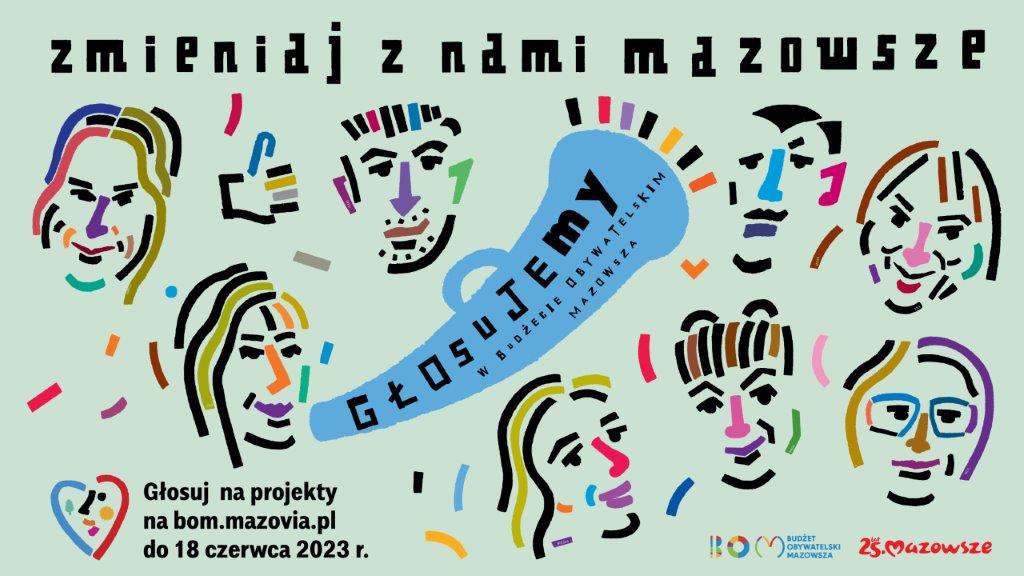 Baner Głosowanie na projekty w Budżecie Obywatelskim Mazowsza 2023