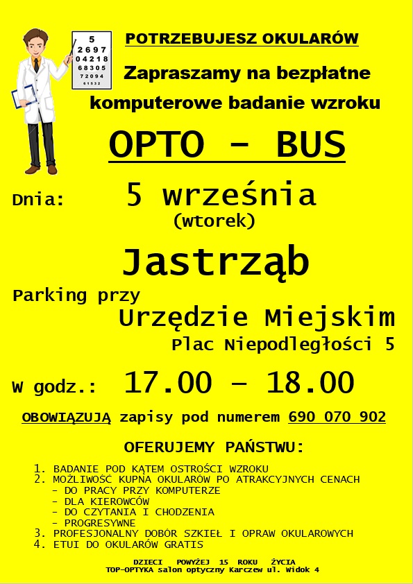 Plakat bezpłatne komputerowe badanie wzroku