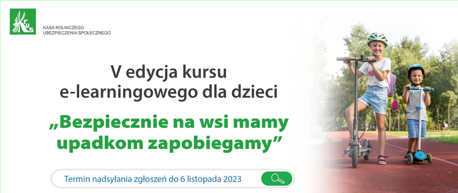 Rozwiąż kurs e-learningowy i wygraj jedną z 50 hulajnóg ufundowanych przez Kasę Rolniczego Ubezpieczenia Społecznego