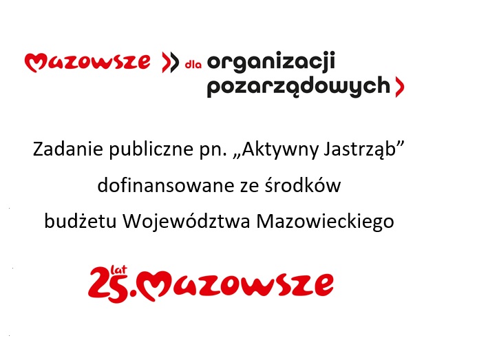 Stowarzyszenie "Pogodni Seniorzy Gminy Jastrząb" otrzymało dofinansowanie w wysokości 7000 zł na realizacje zadania pn. "Aktywny Jastrząb" ze środków z budżetu Województwa Mazowieckiego.