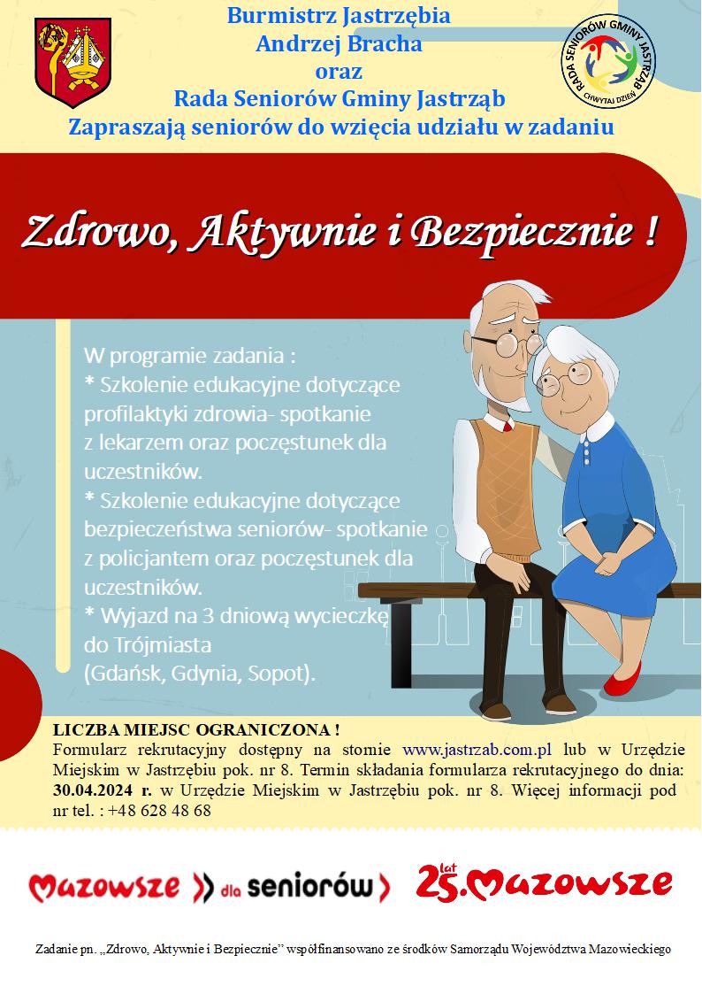 Zdrowo aktywnie bezpiecznie 2024 plakat