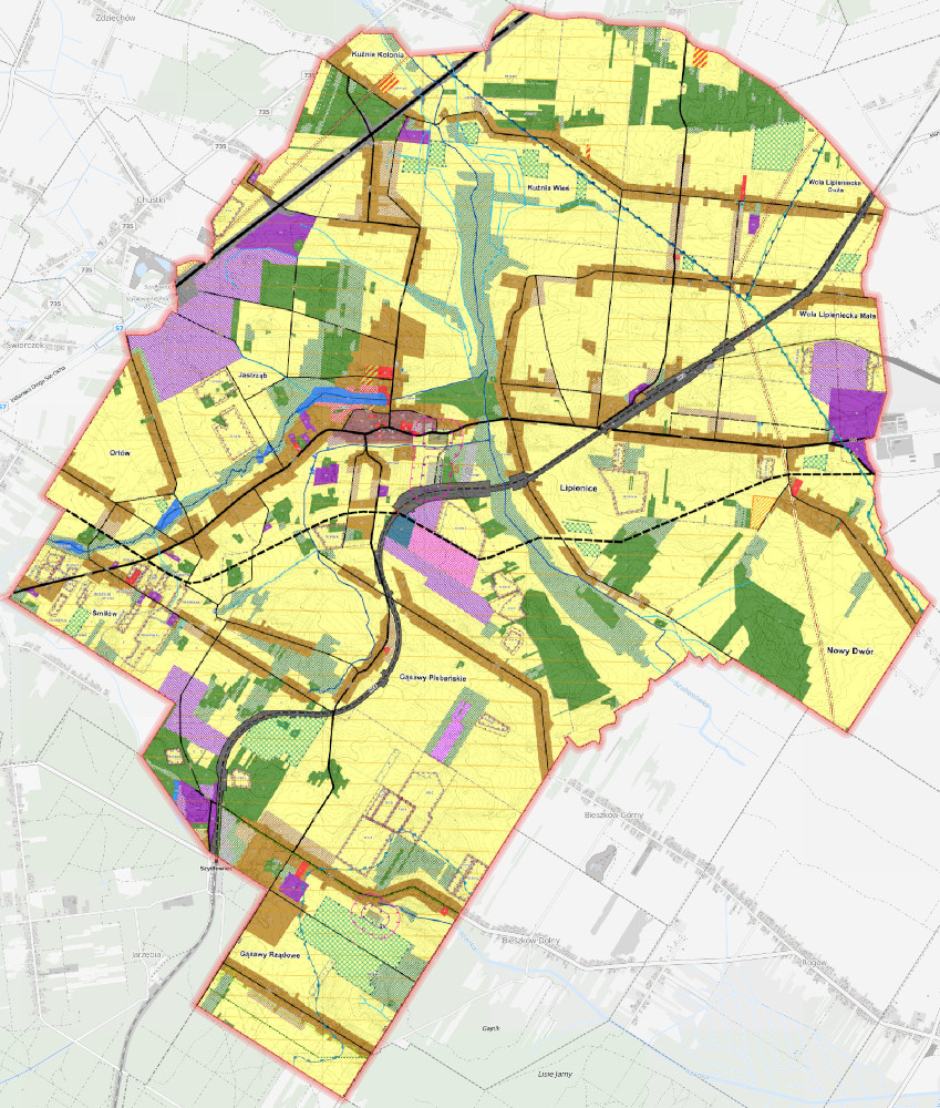 Informacja o Planie Ogólnym Gminy Jastrząb - teren Gminy Jastrząb - studium kierunków