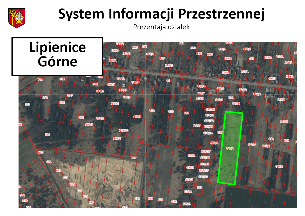 Wizualizacja - działek Lipienice Górne