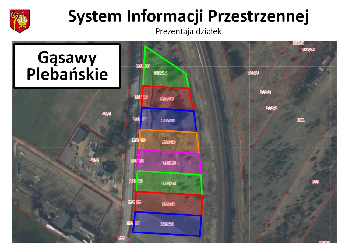 Wizualizacja - działek Gąsawy Plebańskie