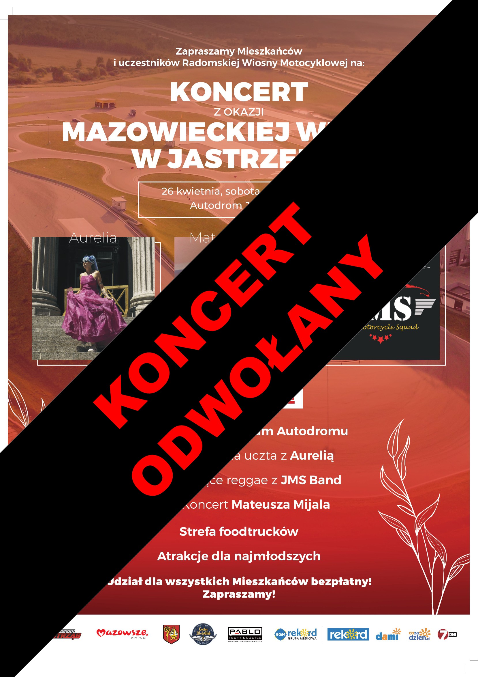 Koncert w dniu 26 kwietnia br odwołany 