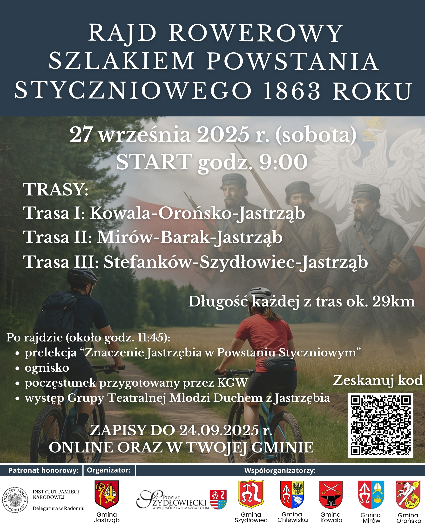 Rajd Rowerowy Szlakiem Powstania Styczniowego 1863 roku - treść w artykule