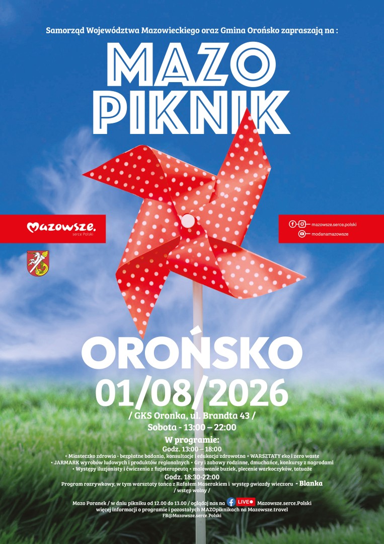 "Zaproszamy na Mazopiknik w Orońsku" - treść w artykule