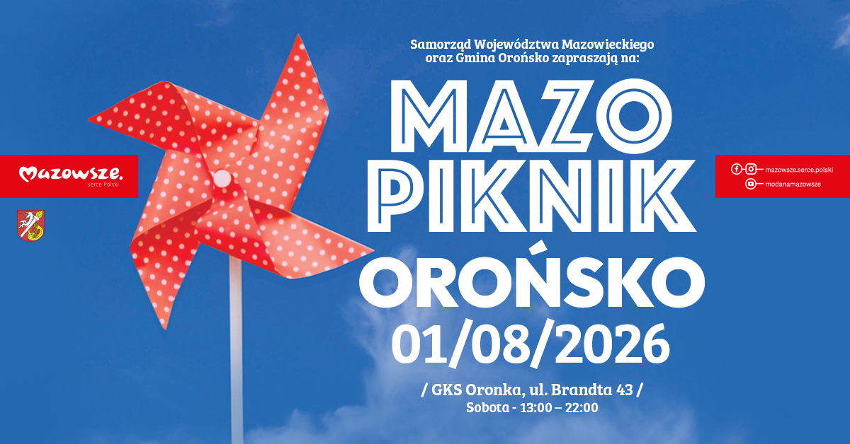 Baner "Mazopiknik w Orońsku"