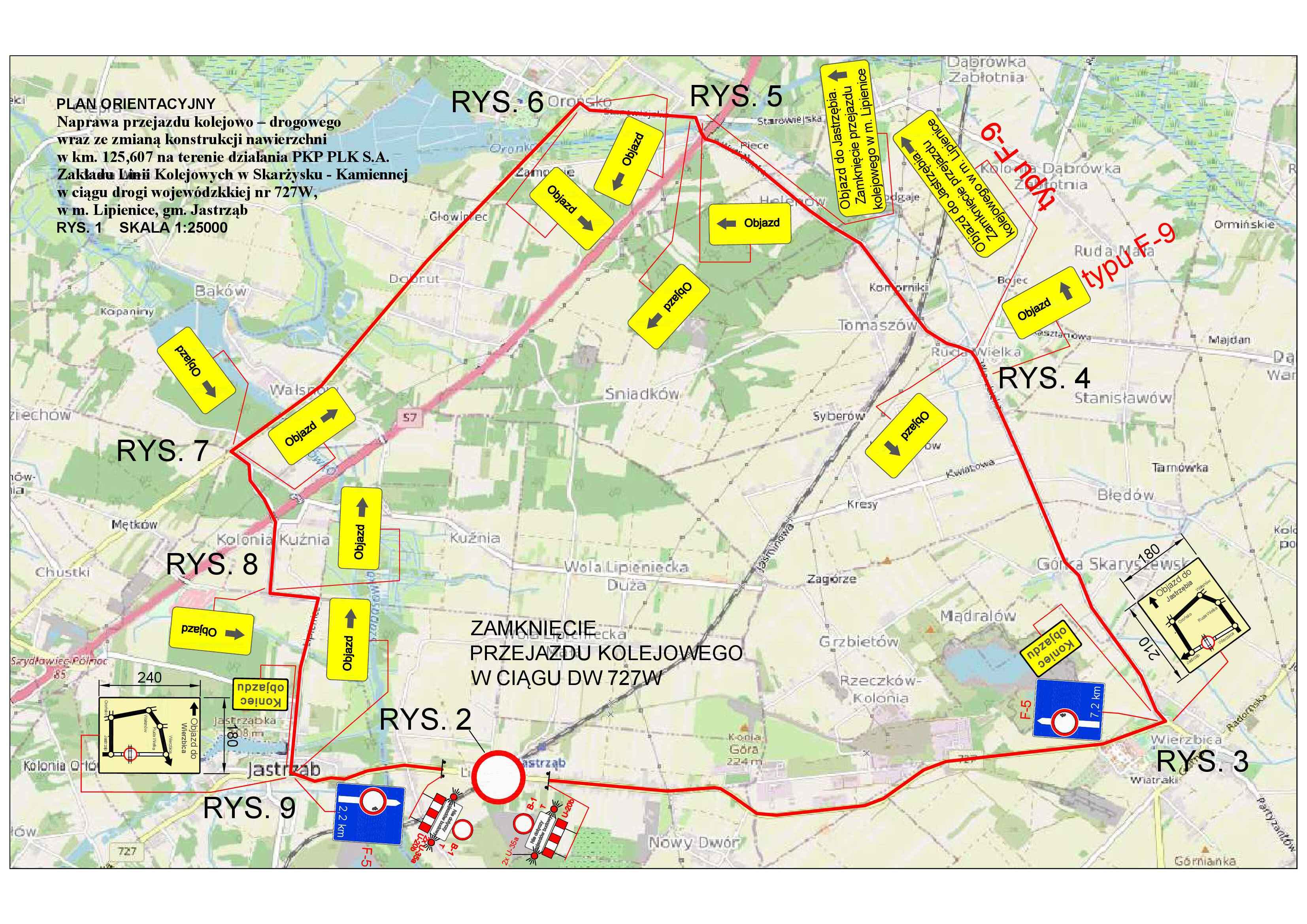 Szczegółowa organizacja ruchu oraz przebieg objazdu - załącznik graficzny[PDF, 536KB] - Szczegółowa organizacja ruchu oraz przebieg objazdu - załącznik graficzny