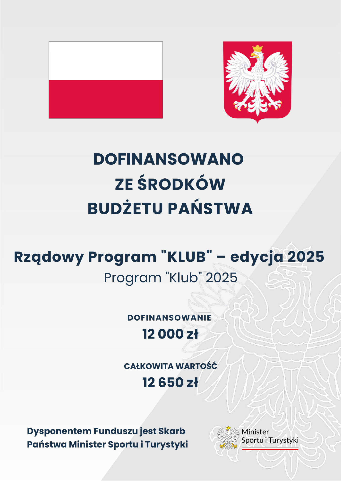 Plakat A3 Rządowy Program KLUB edycja 2025