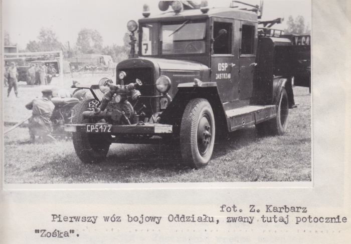 Pierwszy wóz bojowy Oddziału, zwany tutaj potocznie Zośka.